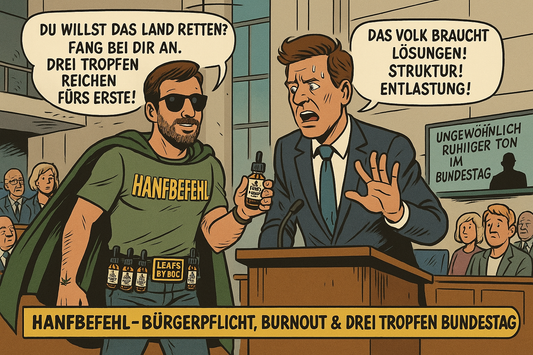 Hanfbefehl – Bürgerpflicht, Burnout & drei Tropfen Bundestag